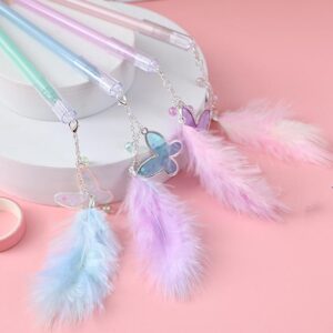 Fancy butterfly feather pen