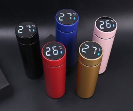 LED temperature display flask
