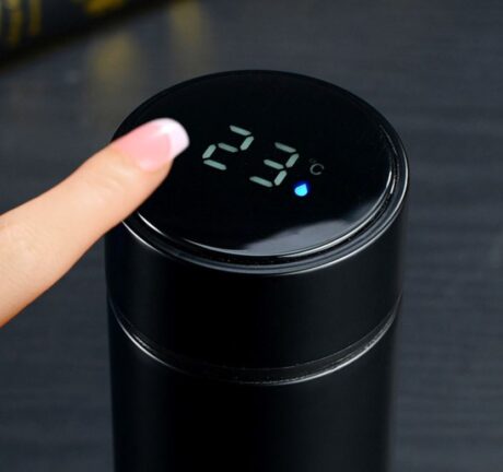 LED temperature display flask