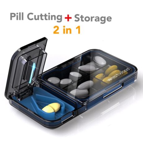 Pill cutter box