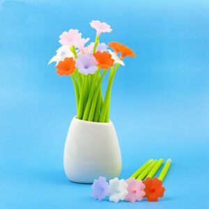 Fancy silicone pen morning glory flower