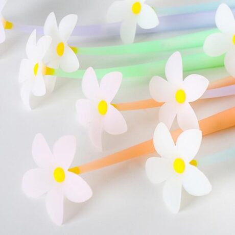 Fancy silicone pen peach flower