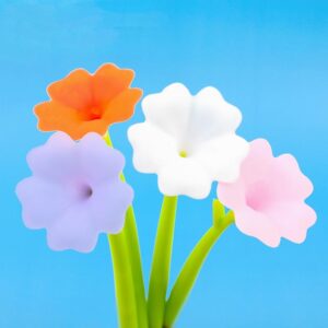 Fancy silicone pen morning glory flower