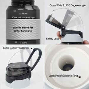 BPA Free Tritan Sports Water Bottle 1000ml