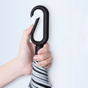 Umbrella with carabiner handle