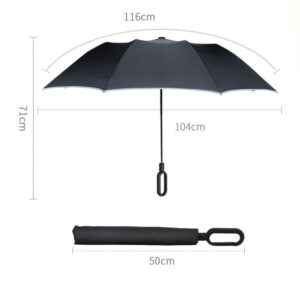 Umbrella with carabiner handle