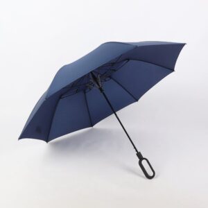 Umbrella with carabiner handle