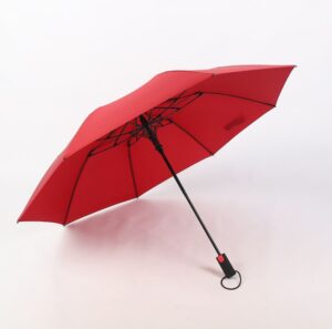 Umbrella with carabiner handle
